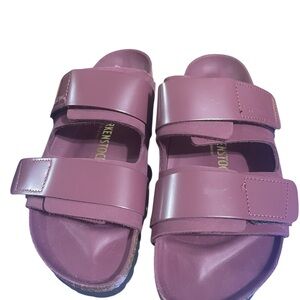 Birkenstock Women Purple Uji Shine Nubuck Leather Sandal 10-10.5US/41EU NWOB